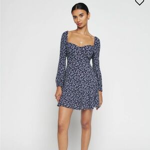 Floral Navy Blue Dress